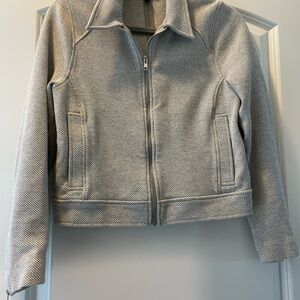 Banana Republic Textured Gray Bomber Jacket